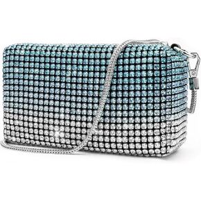 Ledouze Evening Bags Clutch Purse for Women,Colorful Party Handbag Rhinestone Elegant Party Purse
