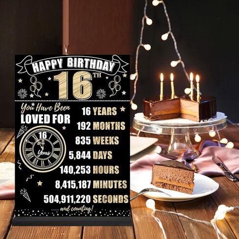 Black Gold 60th Birthday Decorations Back in 1963 Table Sign for Men Women, Two-sided Vintage 60 Birthday Wooden Poster with Stand Party Supplies, 60 Year Old Bday Display Holder Decor for Table Decor in Kuwait