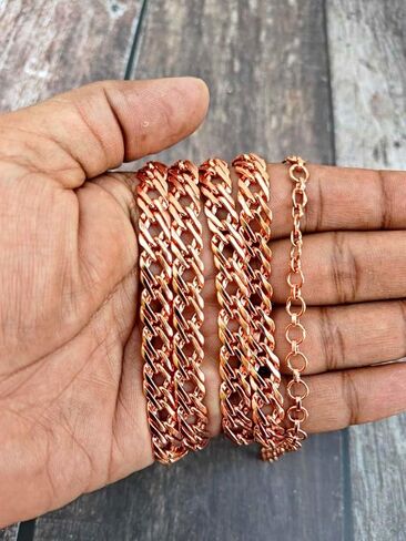 SHINDE EXPORTS حزام خصر من النحاس النقي الحقيقي للنساء فساتين راقية سلسلة مجوهرات قابلة للتعديل مقاس كبير مصنوع في الهند in Kuwait