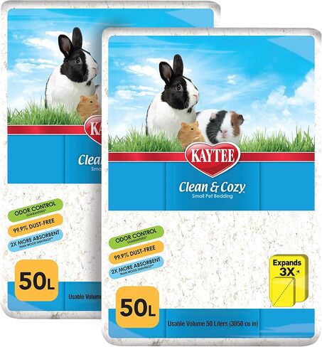 kaytee، سرير الحيوانات الأليفة الصغيرة النظيفة والمريحة، أبيض، 1000 قدم مكعب. in Kuwait
