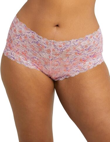 Maidenform Women's Sexy Must Haves Lace Cheeky Boyshort Panty, DMCLBSL, Floral Layers Black, 6 in Saudi Arabia