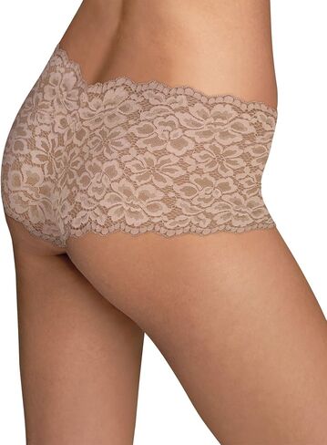 Maidenform Women's Sexy Must Haves Lace Cheeky Boyshort Panty, DMCLBSL, Floral Layers Black, 6 in Saudi Arabia