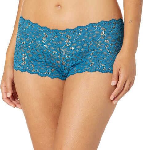 Maidenform Women's Sexy Must Haves Lace Cheeky Boyshort Panty, DMCLBSL, Floral Layers Black, 6 in Saudi Arabia