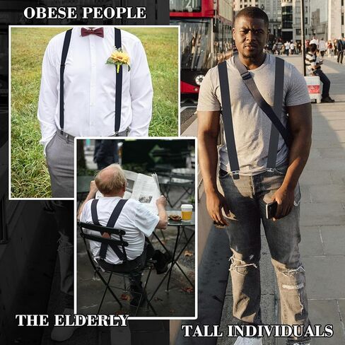 L04AYABY حمالات رجالي بمشابك شديدة التحمل حمالات تزلج للرجال كبيرة وطويلة X-Back 2 بوصة حمالات حزام أدوات للنساء in Kuwait