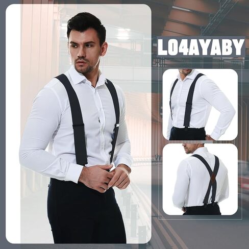 L04AYABY حمالات رجالي بمشابك شديدة التحمل حمالات تزلج للرجال كبيرة وطويلة X-Back 2 بوصة حمالات حزام أدوات للنساء in Kuwait