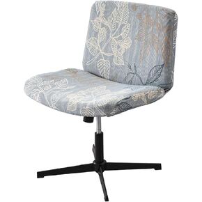 KRFOONN Armless Criss Cross Chair Slipcover Stretch Armless Office Desk Chair Cover Wide Seat Computer Task Vanity Chair Cover Modern Mid Back Accent Chair Cover for Home Office Bedroom, 03 in Kuwait