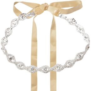 URROMA Crystal Rhinestone Belt Bridesmaid Gown Sash for Women Accessories Dress Matching in Kuwait