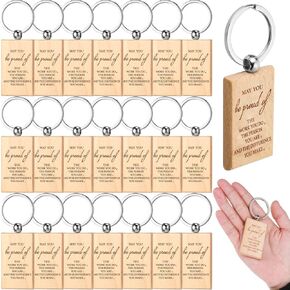 Unittype Appreciation Keychain Bulk Inspirational Thank You Keychains May You Be Proud of The Work You Do Keyring Gifts for Coworker Employee Nurse Teacher Volunteer Social Worker (Round, 30 Pcs)