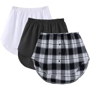 FunSpt Womens Shirt Extender Adjustable Fake Layering Top Lower Sweep Shirt Undershirt Skirt