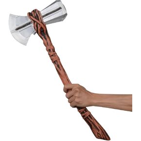 Halloween Hammer Cosplay Weapons, PU Battle Foam Axe Great for LARP Birthdays Gift