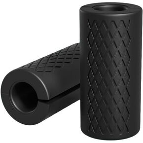 Dumbbell Grips Anti-slip Rubber Barbell Shoulder Pads Powerlifting Fat Hand Grips, Weightlifting Bodybuilding Home Workout