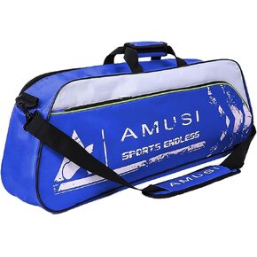 IPENNY Tennis 6 Racquet Bag Badminton Dustproof Gym Carrying Duffel Backpack Shoulders Bag Handbag Equipment Tote Bag with Shoes Compartment and Detachable Strap