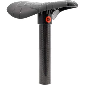 Box One Co-Molded Bike Saddle Carbon Fiber Seat Post or Box Two Co-Molded Bike Saddle Alloy 6061-T6 Aluminum Seat Post 27.2mm and 22.2mm Bicycle Seat for BMX Racing | Black