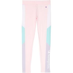 Champion Girl's Color-Block Leggings (Big Kids) Oxford Heather/Urban Lilac/Aruba Blue MD (10-12 Big Kid) in Kuwait