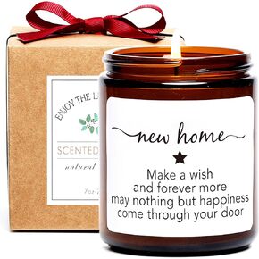 7oz Housewarming Gift for New Home, New Memories, New Adventures, Soy Wax New Home Gift Ideas Candle