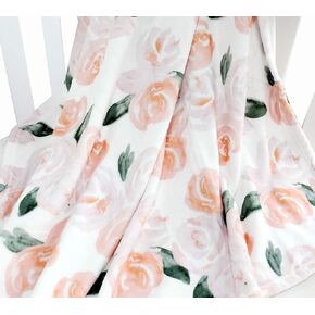 Sahaler Succulents Cactus Plush Fleece Throw & Receiving Baby Blankets for Boys and Girls,Fleece Plush Blanket for Nursery Crib, Stroller, Toddler Bed, Carseat 30x40 (Pink Wine Floral)