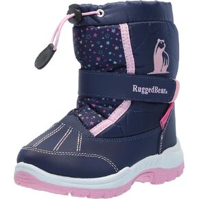 Rugged Bear Girl's Winter Snow Boot Outdoor Waterproof Fur Lined Top