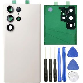 Ubrokeifixit Galaxy S23 Ultra S918 Rear Back Glass Door Cover Replacement for Samsung Galaxy S23 Ultra SM-S918 6.8" 2023,with Pre-Cut Tape (S23 Ultra-BlackGray)