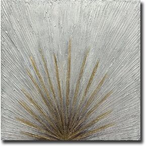 V-inspire Art,24x48 inch Modern Canvas Texture Wall Art 100% Hand drawn Mosaic Grid Abstract Oil Painting With Bright Colors and Rich Layers for Home Decorations