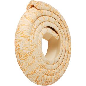 Edge Protector for Baby| 6.6ft Protective Foam Cushion | 4 Childsafe Corners |Furniture and Fireplace Edge Bumper Guards, Desk Edge Cushion, Wall Corner Covers (Yellow Marble Texture + 4Corners)