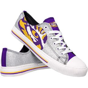 FOCO womens Ncaa College Team Logo Fashion Low Top Canvas Sneakers Shoes