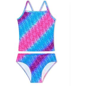 Girls Tankinis Two Pieces Swimsuits Hawaiian Beach Sport Bathing Suit Set for 2-12 Years Old Kids in Kuwait