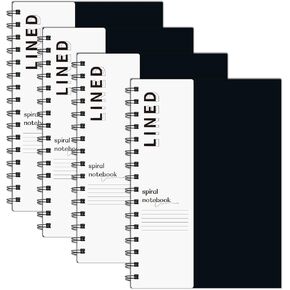 A5 Dotted Journal Spiral Notebook 8.5" x 5.7"-4 Pack Dot Grid Notebook Hardcover Notebook 120 Pages 100 GSM Thick Dotted Paper Notebook Hardcover Journal for School, Office, Artist