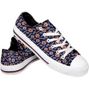 FOCO womens Ncaa College Team Logo Fashion Low Top Canvas Sneakers Shoes