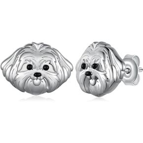 Dog Earrings 925 Sterling Silver Dog Stud Earrings Cute Dog Animal Jewelry Gifts for Women Girls in Saudi Arabia