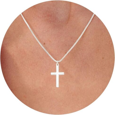 GUOKE Cross Necklace for Women, Gold Cross Necklace 14K Gold Plated Dainty Necklace Simple Jewelry for Women in Kuwait