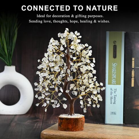 Green Aventurine Gemstone Tree - Chakra Tree of Life - Feng Shui Money Tree , Attract Good Luck - Crystal Tree, Home Decoration Figurine, Spiritual Gift for Wealth & Fortune 10-12" in Kuwait