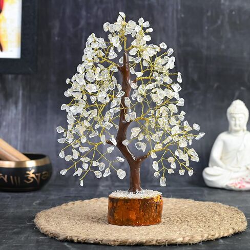 Green Aventurine Gemstone Tree - Chakra Tree of Life - Feng Shui Money Tree , Attract Good Luck - Crystal Tree, Home Decoration Figurine, Spiritual Gift for Wealth & Fortune 10-12" in Kuwait