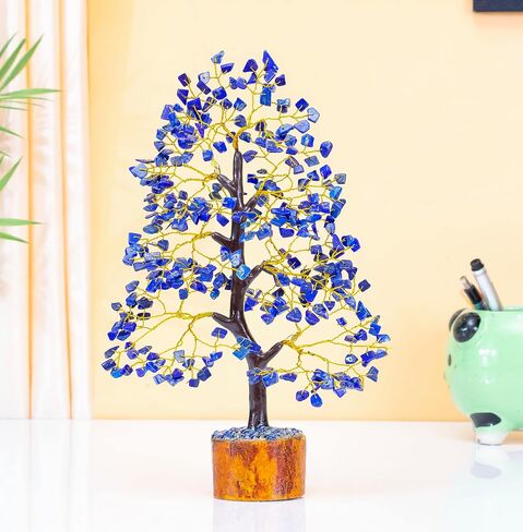 Green Aventurine Gemstone Tree - Chakra Tree of Life - Feng Shui Money Tree , Attract Good Luck - Crystal Tree, Home Decoration Figurine, Spiritual Gift for Wealth & Fortune 10-12" in Kuwait