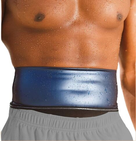 Waist Trimmer for Men Premium Waist Trainer Sauna Belt Sweat Band Working Out in Saudi Arabia