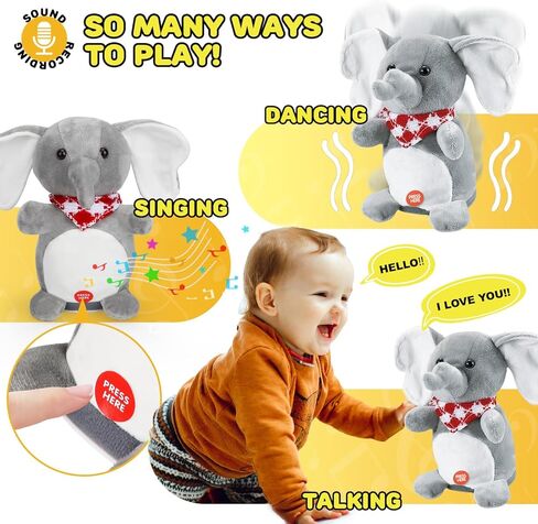 TOY Life Plush Penguin Baby Musical Talking Toys Infant Toys for Baby 0 to 36 Months - Stuffed Newborn Toys with Dancing Singing Toys for Babies Boys Girls Toddlers Baby Toys 0 3 6 9 12 Months in Saudi Arabia