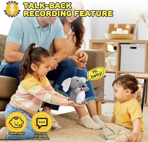 TOY Life Plush Penguin Baby Musical Talking Toys Infant Toys for Baby 0 to 36 Months - Stuffed Newborn Toys with Dancing Singing Toys for Babies Boys Girls Toddlers Baby Toys 0 3 6 9 12 Months in Saudi Arabia