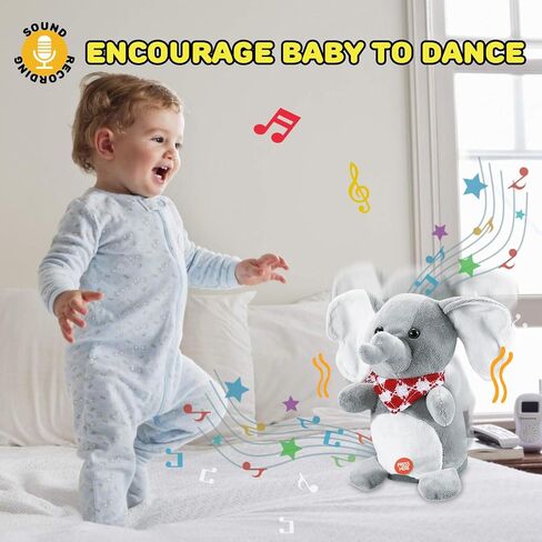 TOY Life Plush Penguin Baby Musical Talking Toys Infant Toys for Baby 0 to 36 Months - Stuffed Newborn Toys with Dancing Singing Toys for Babies Boys Girls Toddlers Baby Toys 0 3 6 9 12 Months in Saudi Arabia