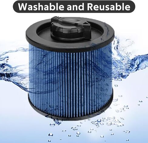 2 Pack DXVC4001 Replacement Filters for DEWALT 4-5 Gallon Wet/Dry Vac Cartridge Filter, Washable & Reusable in Kuwait