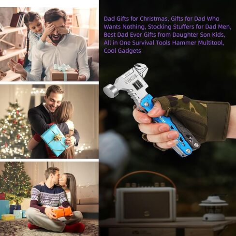Fesasn Multi Tool Hammer/Multitool Hammer for Survival,16 in 1 Adjustable Wrench/Multitools Pliers Survival Camping Gear Gadgets Hiking Outdoor,Home DIY Use in Kuwait