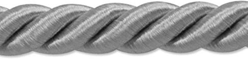 Trims by the Yard Rebekah 1/4" Twisted Cord Trim, Light Gray (5 Yard Cut) in Saudi Arabia