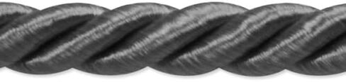 Trims by the Yard Rebekah 1/4" Twisted Cord Trim, Light Gray (5 Yard Cut) in Saudi Arabia