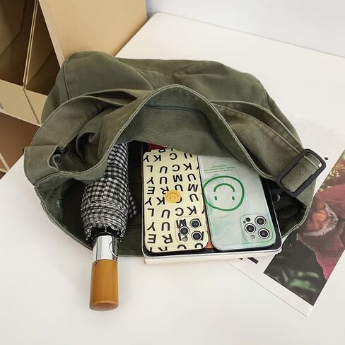 حقيبة حمل من القماش من GOQUFOY للنساء للجنسين، حقائب يد نسائية عبر الجسم، حقيبة كتف هوبو للفتيات المراهقات in Kuwait