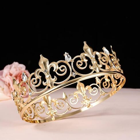 Royal Full King Crown Metal Crowns And Tiaras For Wedding Birthday Christmas Costume Cosplay Valentine Party in Saudi Arabia