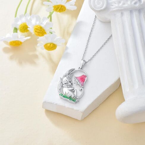 925 Sterling Silver Penguin Pendant Necklace for Women Two Dancing Penguin Necklace with White Opal Cute Animal Jewelry for Birthday Christmas in Saudi Arabia