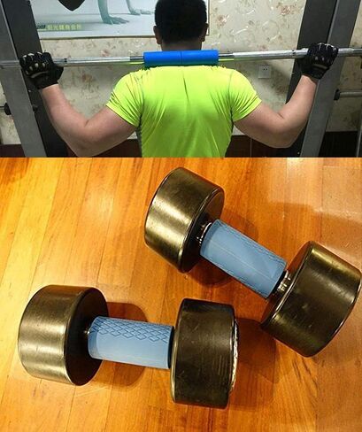 Dumbbell Grips Anti-slip Rubber Barbell Shoulder Pads Powerlifting Fat Hand Grips, Weightlifting Bodybuilding Home Workout in Saudi Arabia