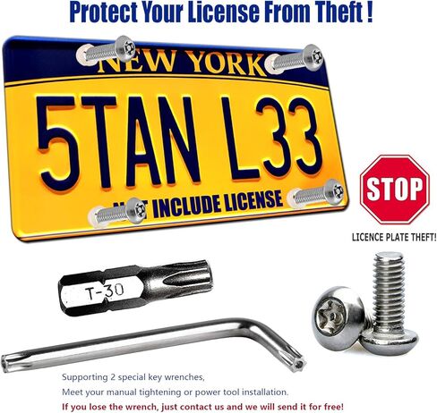 FBJTDQ مسامير لوحة الترخيص المضادة للسرقة - مجموعة مسامير أمان السيارة المقاومة للتلاعب، مجموعة أدوات تركيب من الفولاذ المقاوم للصدأ - 1/4 متري M6 براغي ذاتية التنصت مقاومة للصدأ، صواميل إدراج، أغطية سوداء، مدببة in Kuwait