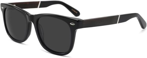 Yury Konnik Sunglasses for men women with uv protection, polarized effect UVA/UVB/UV400 wayfarer frame made of bamboo black in Saudi Arabia