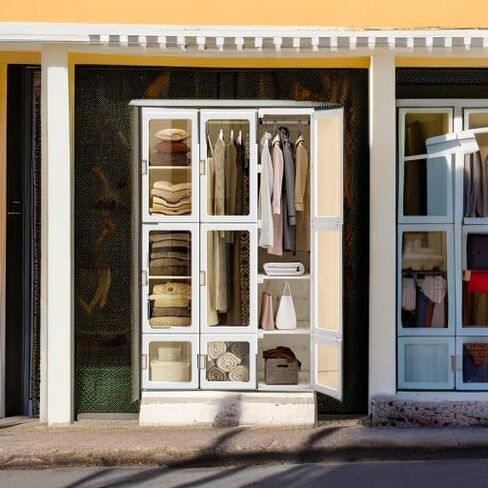 ANTBOX منظم تخزين خزانة الملابس المحمول، مناسب لغرفة المعيشة وغرفة النوم وخزانة الملابس البلاستيكية مع باب شفاف مغناطيسي وسهل التجميع 8 مكعبات و2 قضيب تعليق in Kuwait