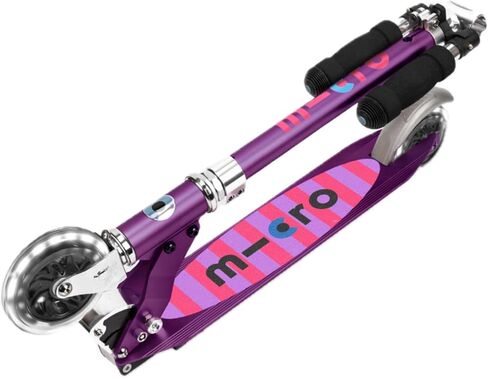 Micro Kickboard | Sprite LED | 2 Wheeled | Fold-to-Carry | Lightweight Swiss-Designed Micro Scooter | Light-Up Wheels| Children and Teens, Ages 6+ in Kuwait