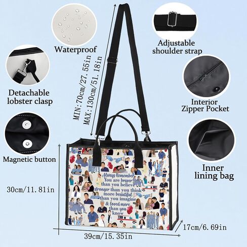 LEVLO Grey's TV Show Cosmetic Make Up Bag Derek and Meredith Inspired Fans Gift You Are Braver Stronger Smarter Than You Think Girls Grey's Zipper Pouch Bag For Best Friend Family(Grey's Bag) in Saudi Arabia